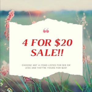 ‼️Items with a 💥 are 4 FOR $20‼️